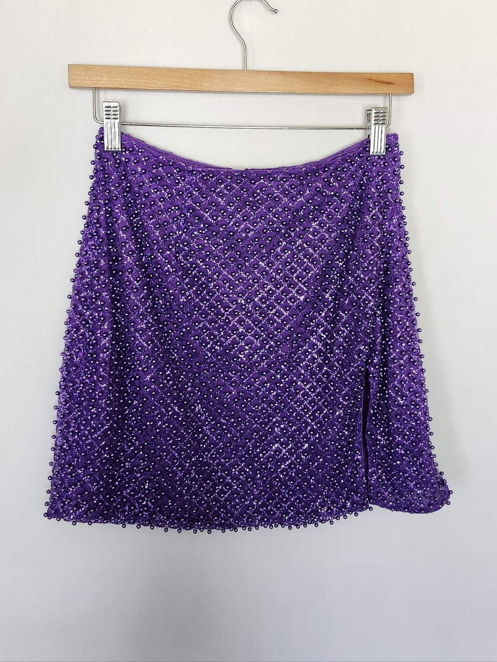 Oh Polly All-over Beaded Mini Skirt Size 4